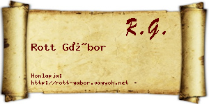 Rott Gábor névjegykártya