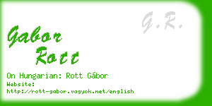 gabor rott business card